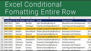 Excel Conditional Formatting Based on Another Cell