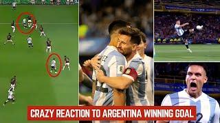 Fans Crazy Reaction To messi Assist And Martinez Winning Goal