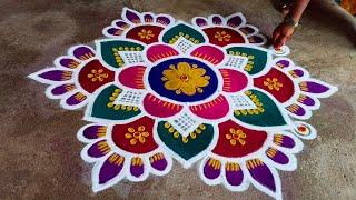 3×2 simple rangoli design ️️