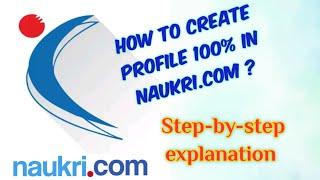 How to create profile at Naukri.com | How to complete 100% profile in naukri #naukri.com #jobvacancy