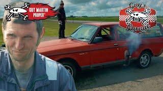 Guy testing his modded Volvo 240 on the track | Guy Martin Proper