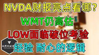 美股 NVDA财报到底看什么？WMT仍旧高估！LOW面临破位考验！投资为什么要有耐心？