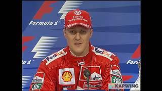 Michael Schumacher Corrects a Reporter - Austria 2001 Qualifying