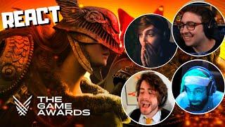 STREAMERS REAGINDO A ELDEN RINDO SENDO JOGO DO ANO - THE GAME AWARDS 2022