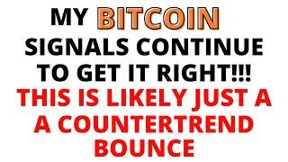 Bitcoin Selloff & Bounce as Predicted - BTC Countertrend Likely - Once Done the Selling Will Resume