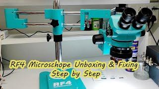 RF4 Boomstand Microscope Unboxing & Setup / Microscope Assemble /  RF4 Microscope Unboxing & Fixing