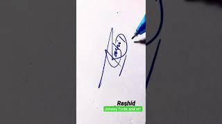 Rashid #signature #handwriting #calligraphy #shorts