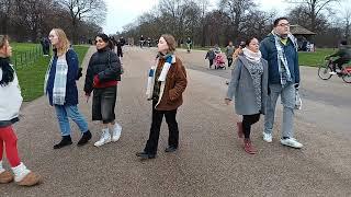 31 December 2024 Hyde Park  .walking  watched walker enjoying