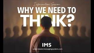 Why We Need To Think ? | Asking the Right & Bigger Questions | IMS DF | Information Session