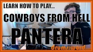  Cowboys From Hell (Pantera)  Drum Lesson PREVIEW | How To Play Song (Vinnie Paul)