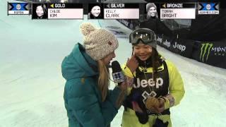 Chloe Kim wins gold in Women’s Snowboard SuperPipe - Winter X Games