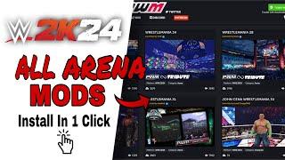 WWE2K24 Install All Arena Mods In 1 Click Ft. Tribute