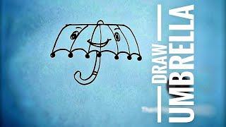 Draw a umbrella || Only drawing for kids || linkon art space