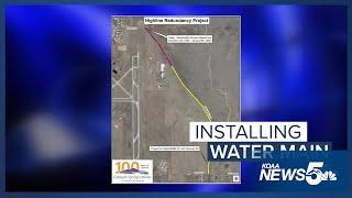 Colorado Springs Utilities installing water main along Marksheffel Road