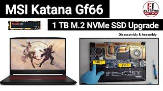 How To Upgrade M.2 NVMe SSD MSI Katana Gf66 / Disassembly And Assembly #msi #msigaming