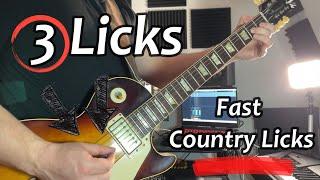 3 FAST Country Guitar Licks | Key of E