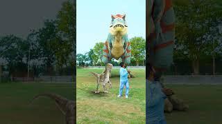 T-Rex dinosaur came out of a magic lamp and I ran away in fear | Dinosaur Shorts