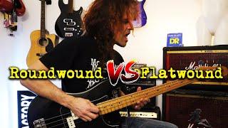 Roundwound vs Flatwound - bass strings comparison