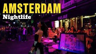 Friday Night in Amsterdam 2024 Nightlife Walking Tour 4K