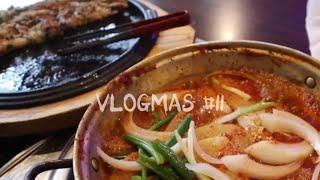 VLOGMAS 11 - 애틀란타 한식 맛집 추천 | 비 오는 날에는 막걸리에 해물 파전 | 쇼미 보면서 먹는 야식 | 주말인지 먹는 날인지..