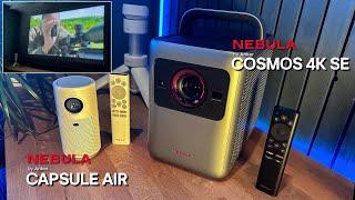 The NEW Capsule Air and Cosmos 4K SE Go Anywhere Projectors from NEBULA by Anker