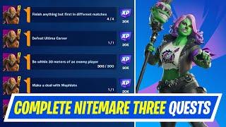 Fortnite Complete Battle Royale Nitemare Three Quests - How to EASILY Complete Fortnitemares Quests