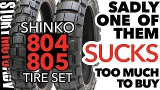 REVIEW: SHINKO 804 805 Dual Sport Tire Set - ONE OF THEM IS A NO GO