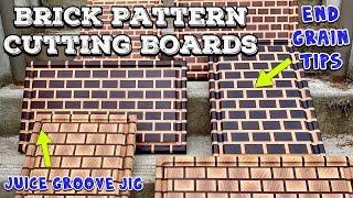 How to Make an End Grain Cutting Board: Brick Pattern & End Grain Flattening Tips