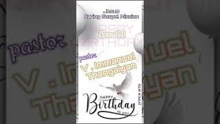 Birthday for pastor IMMANUEL THANGAIYAN | PRINCE CHANNEL #jca