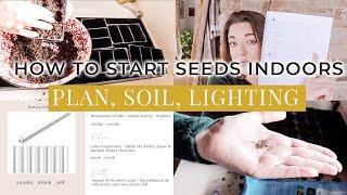 HOW TO Start Seeds Indoors For Spring Garden | LED Growlights | Seed Starting Plan, Setup, & Lights