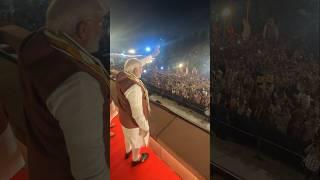 PM Modi receives a grand welcome by Karyakartas at BJP headquarters | #shorts