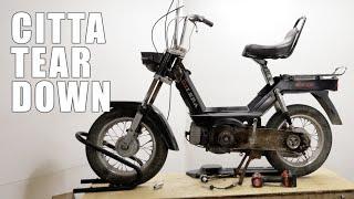 Disassembling a Vintage Vespa Gilera Citta Moped For Restomod