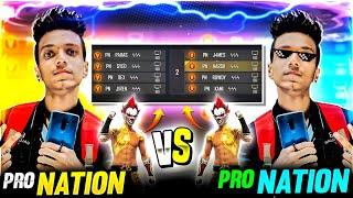 Pro Nation VS Pro Nation  World Premiere First Time Ever || Legends Clash Battle - Garena Free Fire