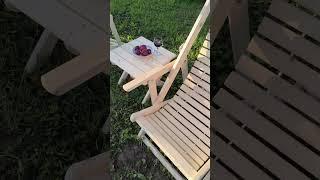 Шезлонги и столик из натурального дерева #мебельдлядачи #дача #ландшафтныйдизайн