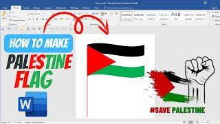 How to draw Palestine Flag in ms word | how to make Palestine Flag