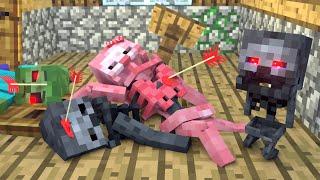 Sad story. Black skeleton lost its parents | minecraft life | Minecraft animation