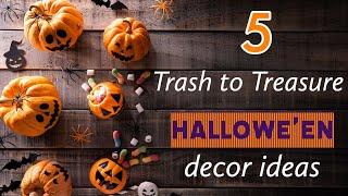 5 TRASH TO TREASURE HALLOWEEN DECOR IDEAS!!~Scrap Wood Projects~Repurposing Old Decor Items