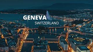 Experience the Magic of Geneva: A Unique Aerial Perspective of the City's Landmarks // In 4k