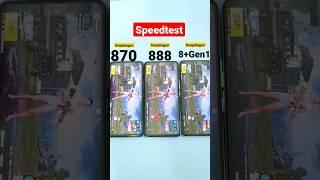 Snapdragon 8+Gen1 vs 888 vs 870 Speedtest