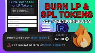 BURN LP & SPL TOKENS ON SOLANA | HOW TO BURN LIQUIDITY POOL (EASY) - 2024 NEW