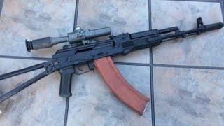 Russian assult rifle aks74{5.45×39}Review and target shooting|222 kalakove