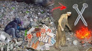 Recycling Process of Old Medicine Scrap to Make New Metal Nail | Waste Recycling