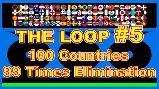 The Loop #5 100 countries 99 times elimination marble race | Marble Factory 2nd