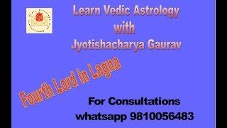 Effects of Fourth Lord in Lagna Bhava (First House)