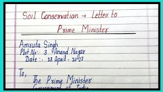 soil conservation letter to Prime Minister in english/letter to Prime Minister/soil conservation