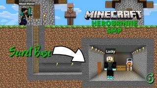 I Found Lucky's Secret Base In HEROBRINNE SMP Gameplay 6 #Bhigasra Gamer#