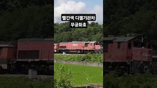 시골 들판에서 구경하는 고추장 디젤기관차가 견인하는 2량 #무궁화호 #기차여행 #train