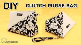 DIY Clutch Purse Bag | Wristlet Pouch Tutorial [sewingtimes]