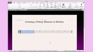 Pickup, Irregular, and Split Bars in Sibelius