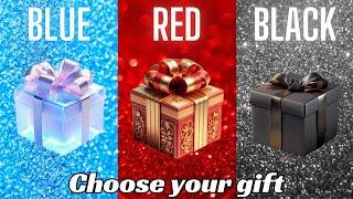 Choose your gift||Gift box challenge||2 good & 1 bad|| Blue, Red & Black #giftboxchallenge